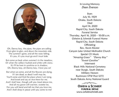 Army Vietnam Veteran, died on Saturday, October 14, 2023. . Osheim funeral home obituaries
